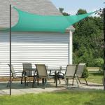 HIPPO PE 85% Sun Blockage Rectangle Shade Sail Sun & UV Protection Green