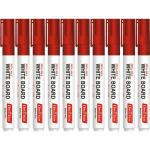 SONI OFFICE MATE Whiteboard Red Marker Pens (Set of 10, Red)