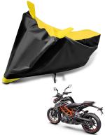 Mockhe Bike Body Cover for KTM Duke 250 , Dustproof UV Protection water resistant Custom Fit Cover-(Black-Yellow )