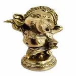 GURU JEE Brass Statue Ganpati Bappa Murti Lord Ganesha Idol Ganesh Moorti Ganesh Ji Murti Religious Gifts for Puja Home Mandir Temple Showpiece