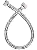 ENNIUS Connection Pipe | Stainless Steel Connection Pipe Suitable for Hot & Cold Mixer Faucets for basins and sinks, Geysers, and Flush tanks | 12 Inches pack of 1