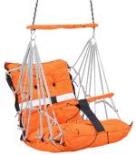 Boffle Orange Cotton Folding And Washable Swing With Safety Belt Seat And Back Side - 1-6 Years