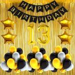 FANEX Solid Birthday Decoration Balloon, Banner and Curtain