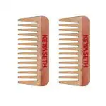 Keya Seth, Neem Wooden Comb Wide Tooth for Hair Growth for Men & Women All Purpose Small Size Pack of 2