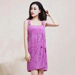 HFI UrbanArts Microfibre Bathtowel Cum Bathrobe, Pack Of 1 (135cmx 80cm) For Girls, Women, Ladies and Kids | Spa and Beach Bathrobe | Lightweight and Supersoft (PURPLE)