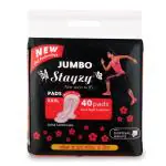 Stayzy Dry Net Maxi Jumbo Sanitary Napkin Pad With Panty Liner 320 mm Pack of 1 (40 Pcs) XXXL