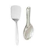 URBAN BUY Stainless Steel Cooking & Serving Small Palta & Rice Palta, (Pack of 2)