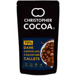 Christopher Cocoa 70% Pure Dark Chocolate Couverture Callets 1Kg (Chocolate Chips, Buttons, Snack, Bake, Cake, Hot Chocolate)