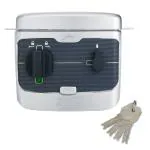 Godrej Locks - Pentabolt Aries 1CK Deadbolt RIM lock with Inside Opening Mechanism (Roman Silver)