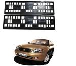 Feelitson Black Car Plastic Number Plate Frame Holder Front & Back For Baleno Old