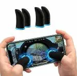 LIMESHOT Slip-Proof Blue Rubber Pro Gaming Finger Sleeve 6 x 6 x 12 cm (Pack of 2)