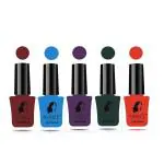ASMEE Combo of 5 Premium Gel Nailpolish Long lasting Quick dry 10 ML