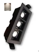 OTS LIGHTS 6 Watt (2x3) Black Finish Square Laser Linear 3 Eye Spotlight for Indoor Lighting, ( Aluminium Body / Natural White -4000k)