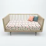 Coo Coo By Mafatlal 100% Cotton Crib & Cot Sheet for Baby, Newborn & Infants (106 cm x 172 cm), Bright Kids Prints Sheets.