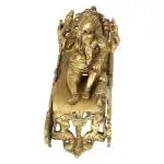 ARTVARKO Handcrafted Brass Ganesha Idol Statue - 9 inch