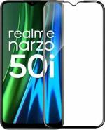 EITANSHA CREATION 5D Curved 6D/11D HD Crystal Clear Full Glue Edge to Edge Tempered Glass with Free Easy Installation Kit Compatible with Realme Narzo 50A / Realme Narzo 50i {Pack of 1}