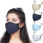 WELLSTAR Pure Cotton Reusable, Washable Printed Face Mask with Nose Pin, Melt Blown Layer,