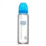 Buddsbuddy Choice+ Glass Feeding Bottle 250ml, Blue