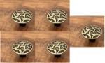 Harmonus Golden Zinc Alloy, Brass Knobs For Drawer & Cabinets Set Knob