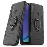 UNILORD Vivo Y11 Black Polycarbonate 360 Protection Ring Holder Stand Case D5 Tough Armor Bumper Back Cover
