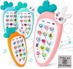 Khyali Toddler Kids Learning Smart Phone with 20 Songs & Chat Button for Kids Baby Phone Toy for 1 2 3 Year Old with Light, Music & Animal Sound for Kids (Multicolor)