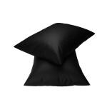 stoa paris Plain Pillows Cover (Pack of 2, 68 cm*45 cm, Black)