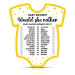 Zyozique Baby Shower Game Card , Baby Shower Game Kit , Baby Shower Game Cards , Baby Shower Gaming Kit,Baby Shower Items (Pack Of 30)