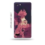 Tweakymod Printed Shy Girl Back Cover For Oppo A33, A33F, Neo 7