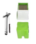 Blue Wonder Stainless Steel Regular Gas Lighter | Knife With Steel and Plastic Potato Chipser French Fries Chips Maker Machine Snacks Finger, Potato Finger Chips Cutter and Multicolour, Pack of 2