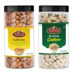 YUM YUM Premium California Almond & Roasted Cashew Nuts 500g Dry Fruits (250 g each)