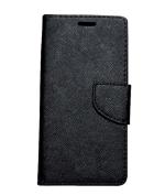 Fastship Imported Canvas Cloth Smooth Flip Cover for Vivo 1818 / Vivo V15Pro | Inside TPU & Inbuilt Stand | Wallet Back Cover Case Stylish Mercury Magnetic Closure - Black