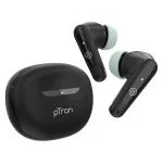 pTron Basspods Mojo TWS Earbuds with Stereo Sound, 34Hrs Playtime, Stereo Calls, Bluetooth V5.3 Headphones with Quick Pairing, Touch Control, Voice Assistant, Type C Charging & IPX4 Water Resistant (Black & Green)