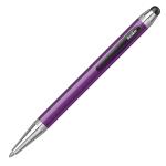 Scrikss Ball Point Pen With Stylus At The Top Purple Brass Body Chrome Plated Trims Twist Mechanism Smart Metropolis 699 Series Ideal For Office, Home, College, Gifting