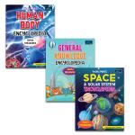 BOOKFORD Young Mind Encyclopedia - Set of 3 Books - General Knowledge, Space, and Human Body Encyclopedia For Kids BookFord Publications