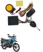 Qiisx Tubeless Motorcycle/Bike Alarm Security System Button Remote Key Anti-Theft Alarm with Dual Remote Control for Hero Passion Pro TR