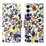 Dhar Flips Purple Pattern Flip Cover for SAMSUNG A35 5G | Magnetic Case | Shock Absorbent | Flip Cover SAMSUNG A35 5G
