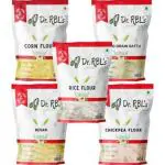Dr. RBL's Corn Flour Mixed Grain Sattu Besan Chickpea Flour Rice Flour Combo Pack of 5 (2500 g, Pack of 5)