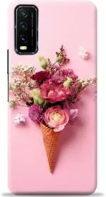 Swagr Pink Plastic Shock Proof Back Cover For Vivo Y20I