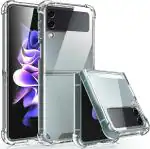 Ncasya Polycarbonate, TPU Transparent Dual Protection Back Cover For Samsung Galaxy Z Flip 3