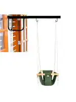 VParents Roller Swing for Kids with Hanging Metal Rod for Indoor Outdoor| jhula for Kids|Baby Garden Swing (8 Months to 3 Years) (Up to 15 kg) (Green)