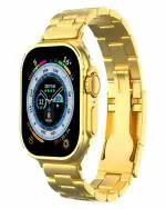 MICROBOTS Smart Watch Golden, Golden Smartwatch for Men Ultra Watch Gold Smartwatch - Golden Bracelet Strap - Bluetooth Call, Wireless Charge, Fitness Tracker - Golden Version