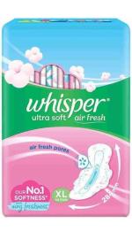 Whisper ultra soft air fresh extra large XL - 44Counts Sanitary Pad