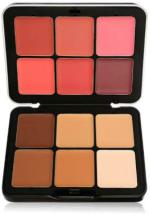 Feelhigh 2 in 1 Multicolor 6 Color Blusher and Contour Powder Palette