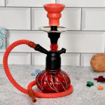 AL KARAMA HOOKAH TOBACCO 12 Inch Premium Luxury Glass Hookah Complete Set with All Accessories Stylish (Red)