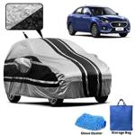 FABTEC Silver And Black Car Body Cover For Maruti Dzire (2017-2021)