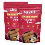 Gladful Sprouted Amaranth Dosa Mix - High Protein, Vegan, and 100% Gluten Free 400 G (Pack of 2)