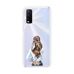 Emble Designer Clear Tranperant Silicone Case For Vivo Y20i -Design A4 ( TPU | Soft , Vivo Y20i | Multicolor )