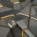 JAAMSO ROYALS Grey & Golden Color Exotic Wallpaper for Home Decor (100CM x 45CM)