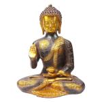 ARTVARKO Home Decor Brass Blessing Face Buddha Statue - 12 inch L