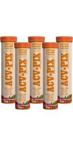 ACV-PIX GARCINIA CAMBOGIA EFFERVESCENT TABLET WEIGHT LOSS, APPLE CIDER Vinegar Vinegar (5 x 15 No)